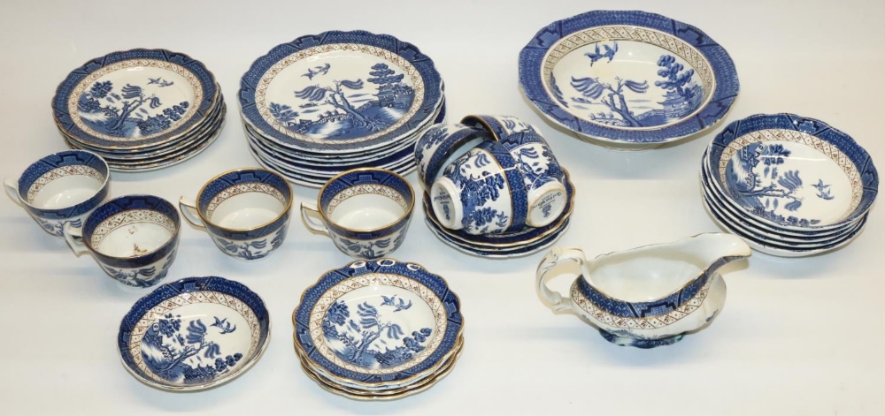 Booths Real Old Willow tea and dinner ware incl. teacups and saucers, teaplates bowls etc (qty) - Image 2 of 2