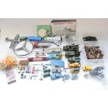 Dinky and Corgi diecast vehicles incl. spare 15mm tyres, small aircraft models incl. Meteor, Lord of