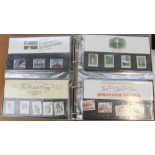 Collection of BPO and Royal Mail Mint Stamp packs in five folders. Approx. 150
