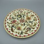 'Zsolnay' Hungarian late c19th plate with floral decoration, D21.5cm