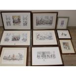 Margaret Clarkson (Br. 1941 - ) Nine limited edition coloured prints, signed in pencil within