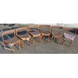 Early 1970's, set of 6 mackintosh teak framed dining chairs with makers mark, chair No 9533
