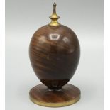 Theo Fabergé (1922-2007): cocobolo polished wood egg, H8.5cm, signed T. Fabergé and dated 1983, with