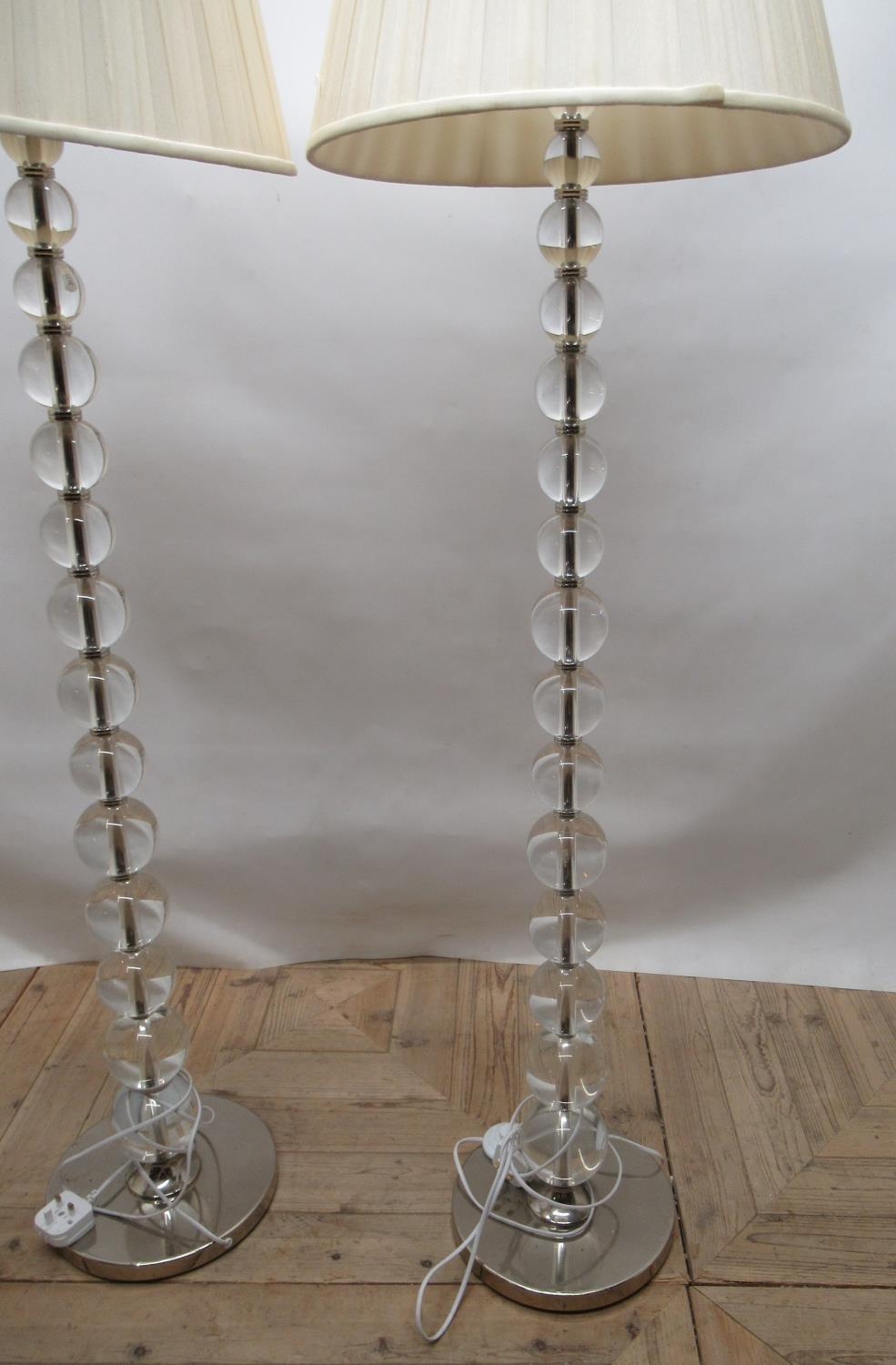 Pair of Laura Ashley Selby glass standard lamps - Image 4 of 4