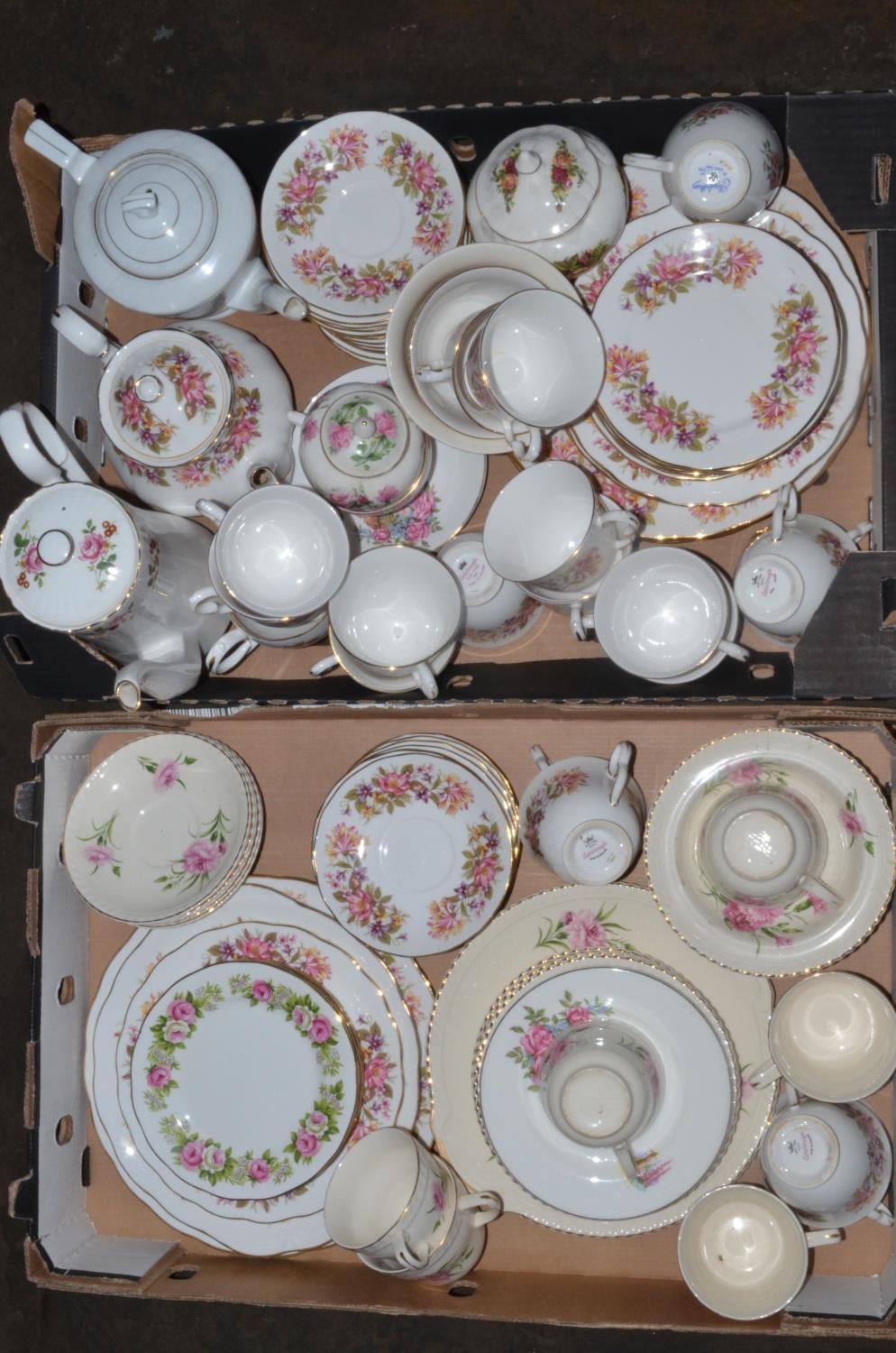 Collection of Colclough, Johnson Bros. Old English, Crown Derby etc, floral bone china tableware - Image 2 of 2