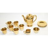 C20th Wade fifteen piece gold lustre tea service, makers mark to the base, teapot H18cm