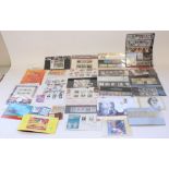 Small selection of GB Royal Mint presentation packs and FDCs, world commemorative sets and a few