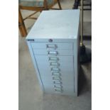 Triumph ten drawer office filing cabinet W31cm X D40 X H59cm