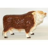 Large Melba Ware model of a Hereford bull, H24cm