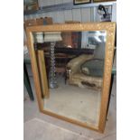 Modern gilt framed bevelled edge mirror 137cm X 106cm