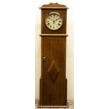 Sestrel bulkhead type clock, with brass bezel, white enamel Roman dial with subsidiary seconds,