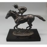 David Cornell (British C20th) 'Champion Finish ' patinated bronze model of Nijinsky with Lester