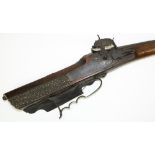 Early C18th German/Austrian wheel lock rifle, with 25 1.4" octagonal rifle barrel, with iron