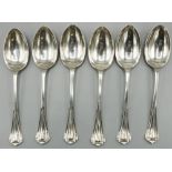 Set of six Geo.V hallmarked silver dessert spoons, Pearce & Sons, Sheffield 1916, gross 9.5oz