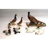 Beswick Pheasant no. 1225 H20cm, Beswick Mallard Duck no. 756-1 H18cm, Beswick Mallard Duck no.