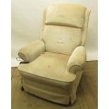 Parker Knoll electric rise and recline arm chair, upholstered in beige dralon