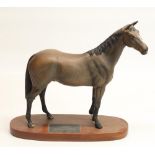 Beswick Connoisseur model of racehorse Psalm, on wooden plinth, H29cm