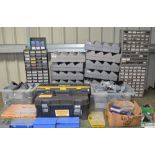 Extensive collection of automotive and workshop screws, nuts, bolts, accessories, electrical testing