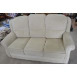 Ideal Upholstery of Darlington traditional wing back three seat sofa, loose back and seat cushions