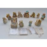 Twelve Cherished Teddies figures, 4 with CoA's and a collection of glass and ceramic ware, a vintage