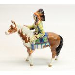 Beswick Mounted Indian on skewbald horse, model #1391