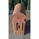 George V 'Letters Only' cast metal post box, H52 W20 D32cm