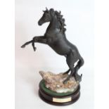 Beswick Cancara the Black Horse 1994 centenary figure on wooden base