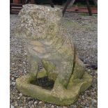 Reconstituted stone Bulldog, H40cm