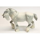 Beswick dapple grey shire horse stallion #2578 with raised front leg, gloss