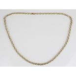 9ct yellow gold belcher chain necklace, stamped 375, L51.5, 18.0g