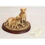 Border Fine Arts Labrador Family B0730A modelled by Margaret Turner, limited edition #853 of 950,