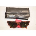 Vintage Ray-Ban Bausch & Lomb onyx tortoiseshell rimmed sunglasses, lens marked with Bausch & Lomb