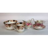 Royal Albert Serena tea ware: six trios, sandwich/cake plate, milk jug, quantity of Stanley tea
