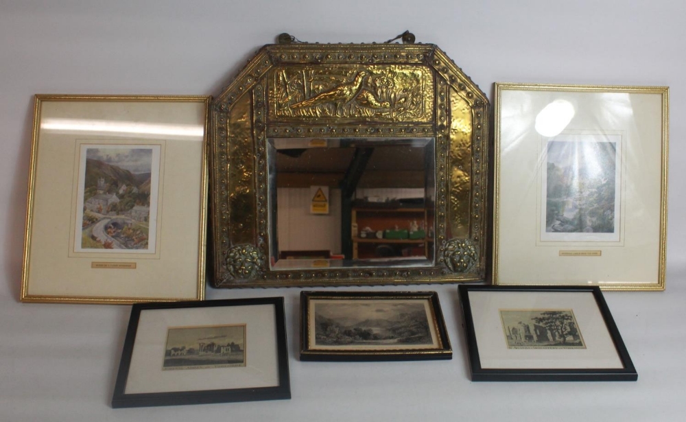 Five gilt framed stipple engravings including two with verre églomisé mounts, max. 40x34cm