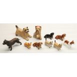 Beswick Terriers and small breeds to inc. Staffordshire Bull Terrier, Cairn Terriers, Dachshunds etc