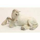 Beswick dapple grey shire horse lying down, model #2459