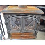 French made Franco-Belge two door wood burning stove. Dimension from floor to stove top (not