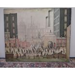 L. S. Lowry print, 'Coming from the Mill' by Athena, two others, 'The Lodging House' and 'Peel