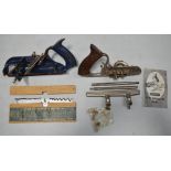 Stanley No 50 combination plane with full set of cased cutters, with original box and a Record plane