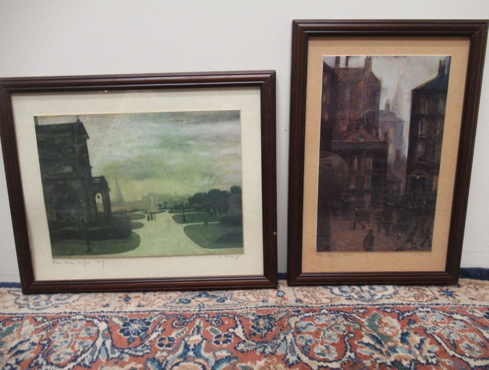 L. S. Lowry print, 'Coming from the Mill' by Athena, two others, 'The Lodging House' and 'Peel - Image 3 of 3