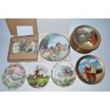 Collection of collectors plates including complete collection of Danbury Mint The 10 Commandments,