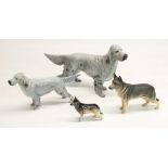 Beswick English Setter model 1220 (leg A/F), English Setter Ch. Bayldone Baronet, Alsatian Ch.