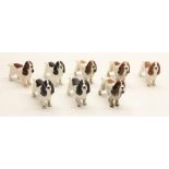 Beswick Cocker Spaniel figures, model #1754 (8)