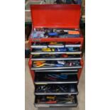 Draper tool chest containing a large number of workshop tools including a Kamasa Torque wrench,