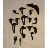 Metal Detector Artefacts - Collection of 13 brooches, brooch pin, hook, unidentified object (16)