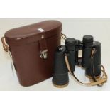 Pair of Carl Zeiss Dekarem 10x50 multi-coated binoculars, No.6798216 in brown leather case.