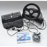 Boxed Speedster 2 steering wheel and pedal set by Fanatec, suitable for Playstation, PS2 and PS