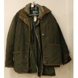 Gents Hidepark green shooting type jacket, size L and a similar green jacket, (2)
