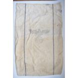 Large wartime German canvas sack with stamped Eagle and Swastika. H108 x W69cm