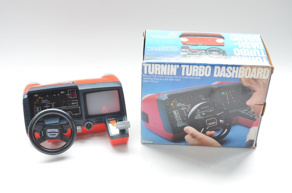 Boxed Turnin' Turbo Dashboard vintage 1980s electronic game from Tomy. Tested and in excellent